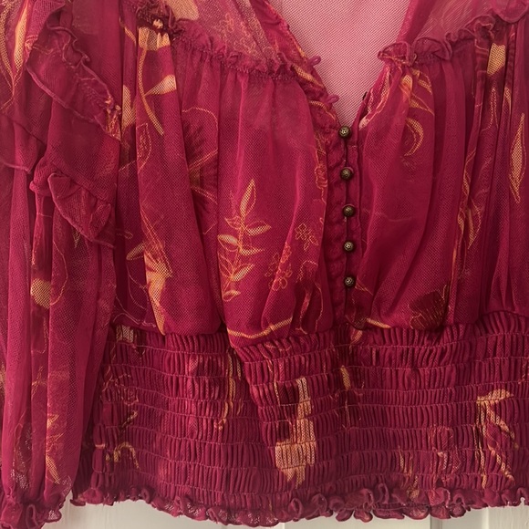 free people lace and mesh top - Picture 2 of 2